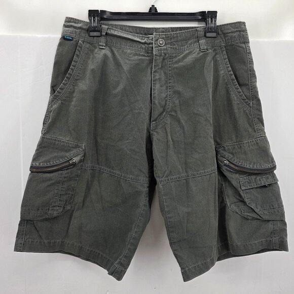 Kuhl Ambush Cargo Shorts Men's 34 Green Vintage Patina Dye Hiking Camp - Picture 1 of 10
